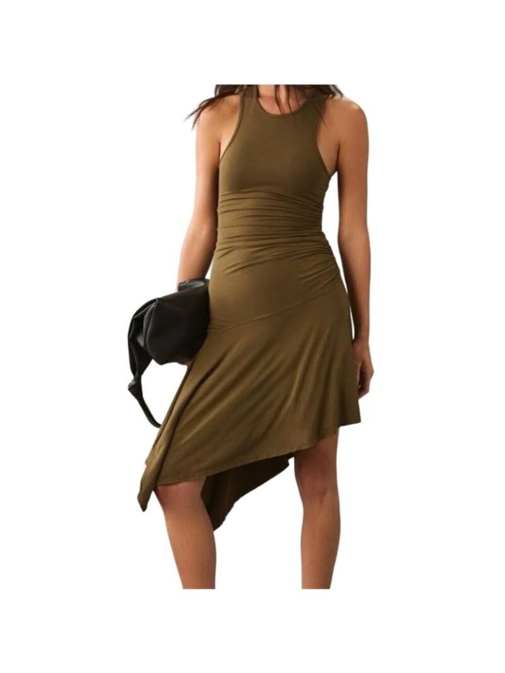 Anthropologie Daily Practice Green Sleeveless Racerback Midi Dress